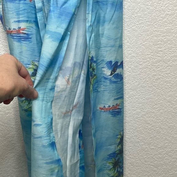 STAUD dress maxi NWT sz XS “Cameron” shirt dress island print - Picture 11 of 12